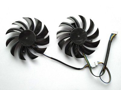 Вентилятор PowerLogic для видеокарты MSI PLD08010S12HH (T128010SU) комплект 2 шт (№30.2)