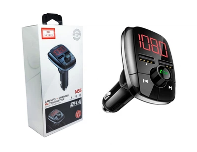 ФМ модулятор FM трансмітер Earldom М-55 з Bluetooth 5.0 MP3 WMA WAV два порти підтримка TF-карт U-диск Autoexpect (80445)