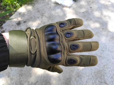 Перчатки военные тактические палые Oakley олива