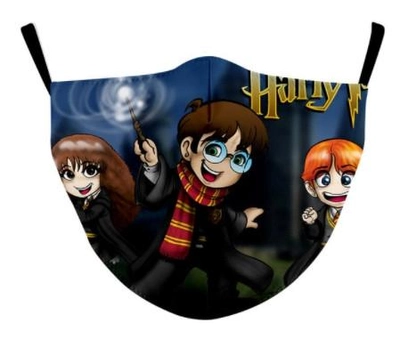 Детская маска для лица Гарри Поттер с принтом. Удобная стильная маска для ребенка. J&Y
