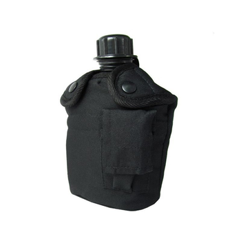 Военная фляга бутылка 1L с чехлом Mil-Tec® Black