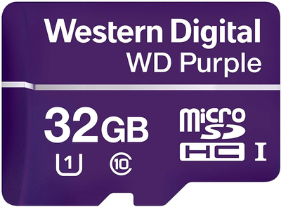 Карта памяти MICRO SDHC 32GB UHS-I/Western Digital PURPL/WDD032G1P0A WDC