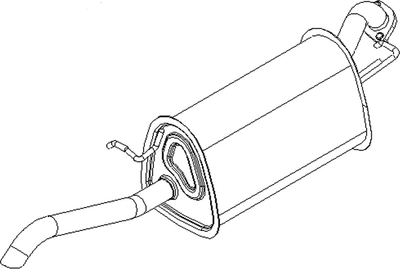 Глушник Bosal задній у зборі Vida седан (BO0005) (141-013)