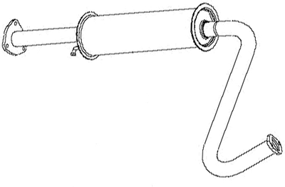 Резонатор Bosal вихлопу Lanos седан (BO0002) (141-015)