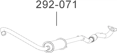 Резонатор Bosal Lanos під хомут Е2 з відваром під лямбда зонд (BO0031) (292-071)