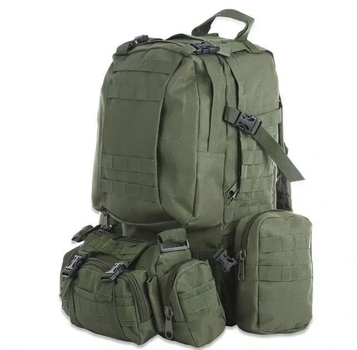 Рюкзак тактичний, військовий MT50, 50 л. з підсумками та MOLLE Green