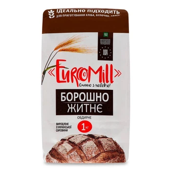 Мука EuroMill ржаная обдирная, 1кг