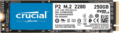 Накопичувач SSD 250GB Crucial P2 M. 2 2280 Phison 3D TLC (CT250P2SSD8)