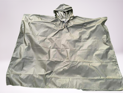 Тактический дождевик Пончо Raincoat водонепроницаемый военный плащ One Size (Olive) накидка от дождя