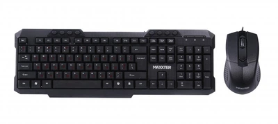 Комплект клавіатура+мишка Maxxter KMS-CM-02-UA дротовий, мультимедійні клавіші