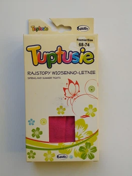 Колготи дитячі весняно-літні (віскозні) Tuptusie SYNTEX р.68-74 (малиновий)
