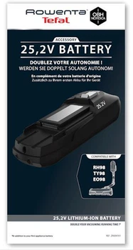 Аккумулятор 25.2 V Li-Ion для аккумуляторного пылесоса Rowenta ZR009701
