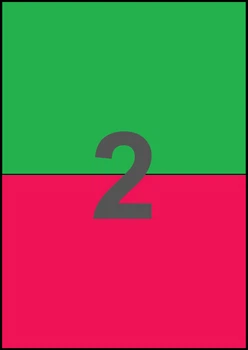 210×148,5мм МАЛИНОВАЯ Самоклеящаяся бумага А4, 2 Этикетки на листе, Упаковка 100 листов