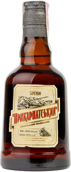 Бренди Прикарпатский виноградный ординарный 0.5 л 40% (4820094250565)