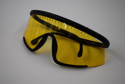 Очки солнцезащитные спортивные-тактические с жёлтой линзой и резиновыми заушниками 2075_C5
