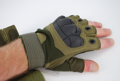 Тактичні рукавички без пальців 9067_XL_Olive