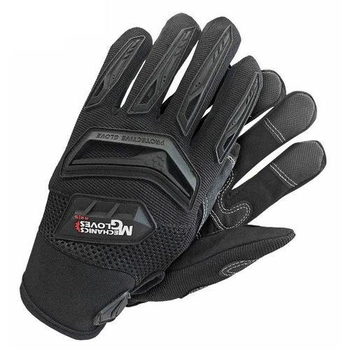 Перчатки тактические REIS RMC-IMPACT; L/9; Черные. Стрелковые перчатки с пальцами.