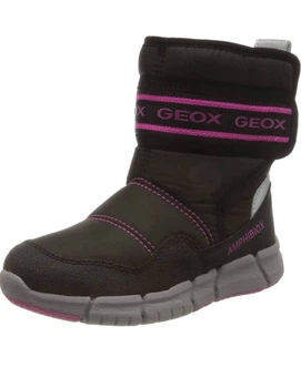 Детские зимние сапоги дутики Geox Flexyper 28 (29) чёрно-малиновые