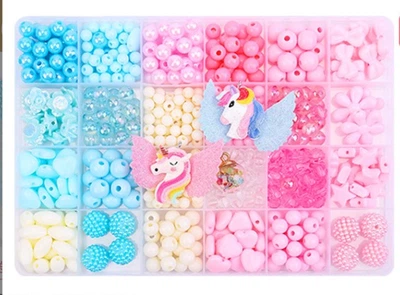 Детский набор для творчества Beads Set Бусины бисер кристаллы (19/08) Разноцветный