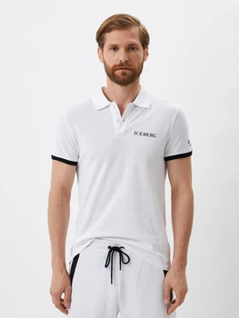 Поло довге чоловіче Iceberg Polo ICE1MPL01 M Біле (8051884147468)