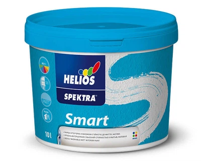 Краска латексная HELIOS SPEKTRA SMART интерьерная белая (база В1) 10л