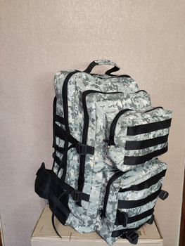 Крепкий тактический рюкзак на 70 литров с системой МОЛЛЕ Пиксель Украинского производства