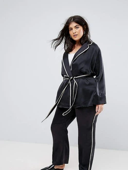 Брюки из 100% шелка Elvi ASV290521-10 2XL (789972XL) Черный