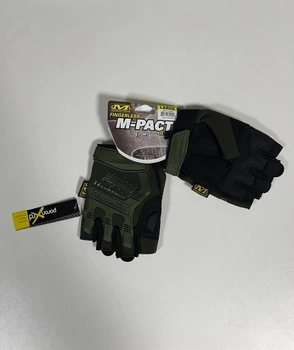 Тактические рукавицы без костяшок прорезиненые M-PACK XL Олива