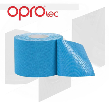 Кинезио тейп (Кинезиологический тейп) OPROtec Kinesiology Tape Blue 5см*5м (TEC57542)