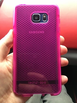Прозрачный чехол Tech21 Evo Tactical для Samsung Galaxy Note 5 Neon Pink