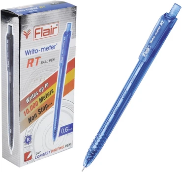 Ручка кулькова Flair Writometer RT ball 10км. синя 1311