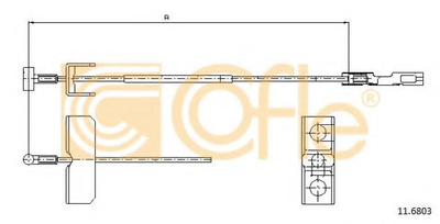 Трос стояночного тормоза Cofle (116803)