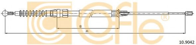 Трос стояночного тормоза Cofle (109042)