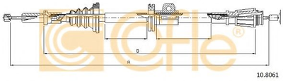 Трос стояночного тормоза Cofle (108061)