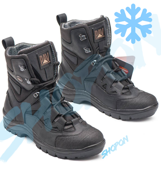 Берцы зимние ботинки тактические мужские, черевики тактичні чоловічі берці зимові, натуральна шкіра, размер 45, Bounce ar. YU-UL-2045, цвет черный