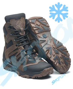 Берцы зимние ботинки тактические мужские, черевики тактичні чоловічі берці зимові, натуральна шкіра, размер 39, Bounce ar. JD-YU-2039, цвет коричневый