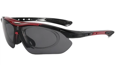 Окуляри велосипедні Robesbon 0089 спортивні велоокуляри Black-Red