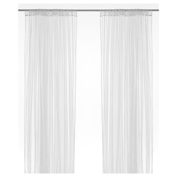 Гардини IKEA LILL 2 шт білі 100.702.62