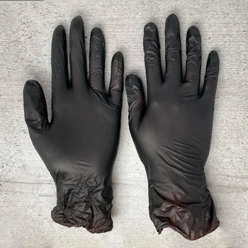 Перчатки виниловые Mediok размер M черные 100 шт (00097)