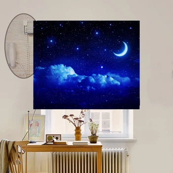 Римская штора система Lux Coullise InHt Фотопечать Звездное небо 05-800 Блэкаут 40х170 см