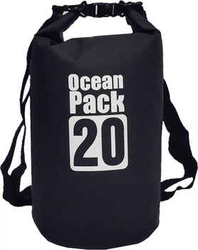 Гермомешок с шлейкой на плечо Ocean Pac Водонепроницаемый 20 л Black (PH050353)