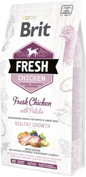 Сухий корм Brit Fresh Healthy Growth для цуценят і юніорів з куркою і картоплею