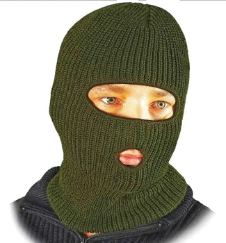 Балаклава маска Вязаная Reis Хаки, Унисекс One size