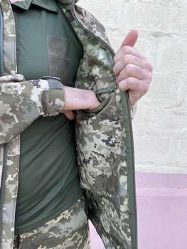 Військова тактична куртка Софт Шелл Піксель 48 (M)