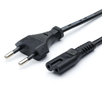 Кабель живлення 220V 1.5m Voltronic 0.5 мм CEE 7/16 - IEC C7 2-х контактний ЧОРНИЙ (02507)