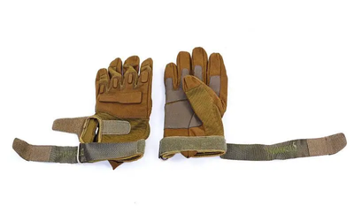 Військові рукавички тактичні спорт полювання із закритими пальцями (473153-Prob) М Оливкові