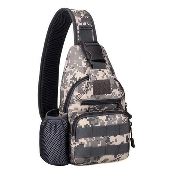 Армейская нагрудная сумка рюкзак с USB портом Защитник 128-ACU Digital