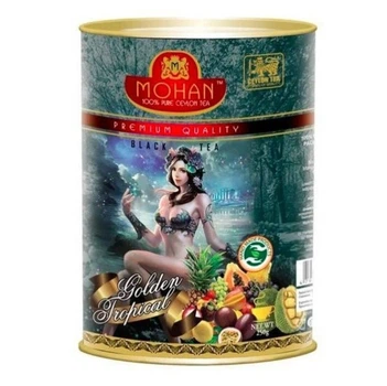 Чай черный с фруктовыми добавками в жестяной банке Mohan 250 гр