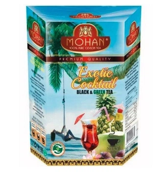 Смесь зеленого и черного чая Экзотический коктейль Mohan 100 гр