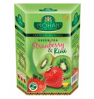 Чай зеленый с клубникой и киви крупнолистовой Mohan 100 гр